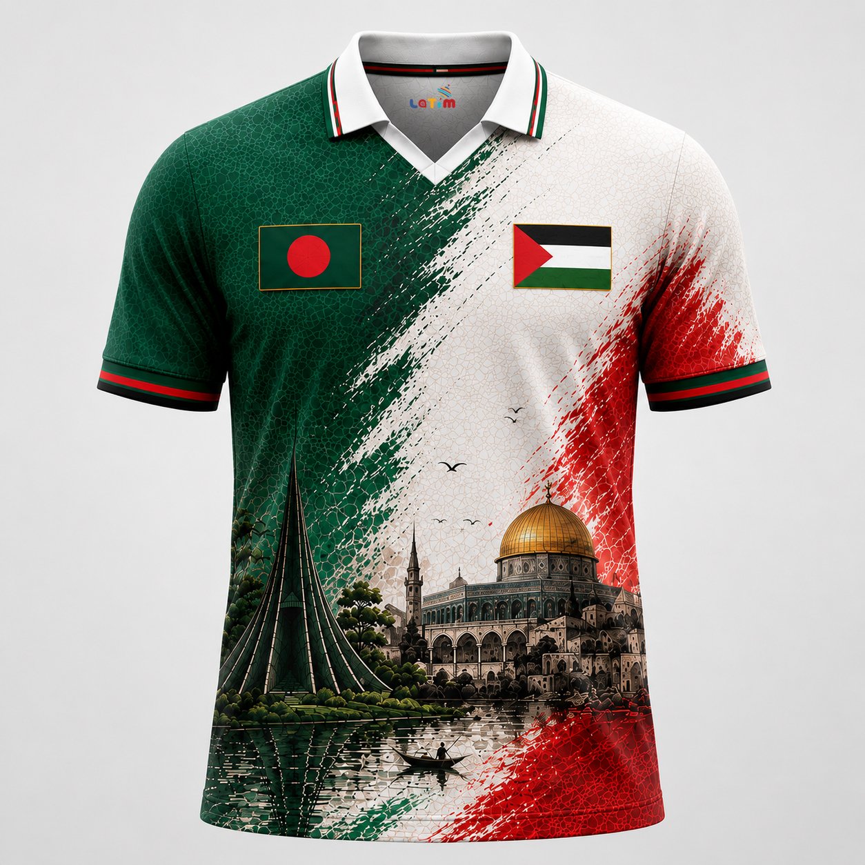 Bangladesh Palestine Fusion Polo Jersey